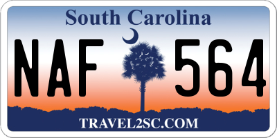 SC license plate NAF564