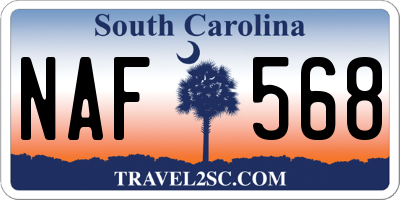 SC license plate NAF568