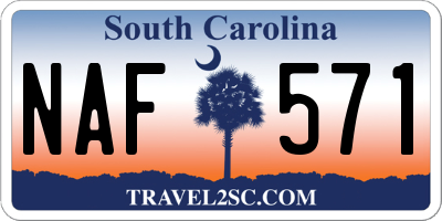 SC license plate NAF571