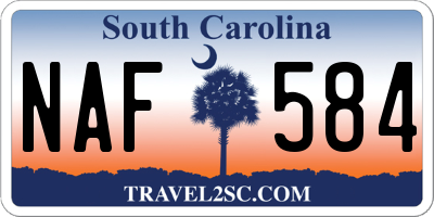 SC license plate NAF584