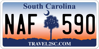 SC license plate NAF590