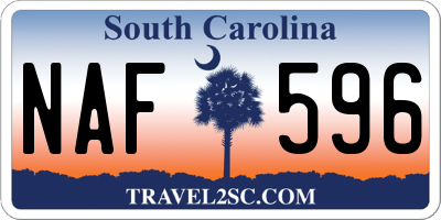 SC license plate NAF596