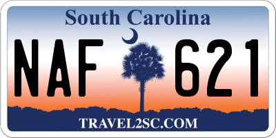 SC license plate NAF621