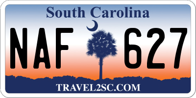 SC license plate NAF627