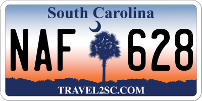 SC license plate NAF628