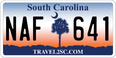 SC license plate NAF641