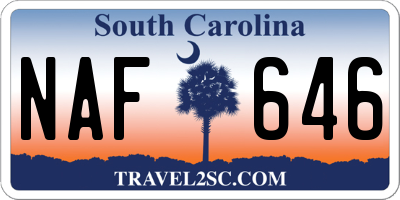 SC license plate NAF646
