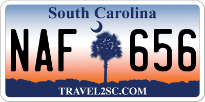 SC license plate NAF656