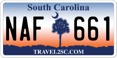SC license plate NAF661