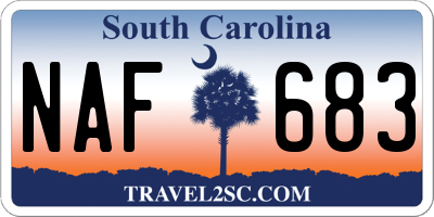 SC license plate NAF683