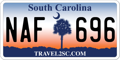 SC license plate NAF696