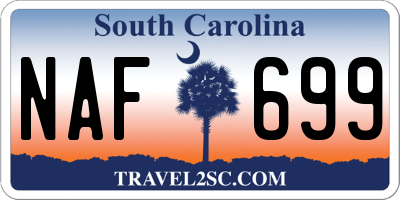 SC license plate NAF699