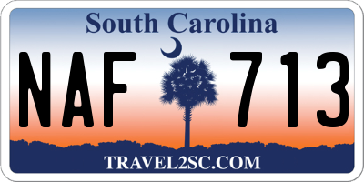 SC license plate NAF713