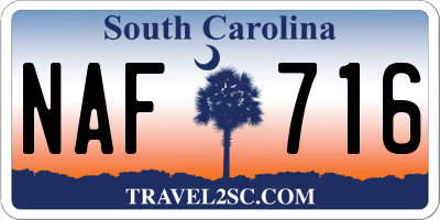 SC license plate NAF716