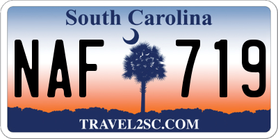 SC license plate NAF719