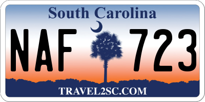 SC license plate NAF723