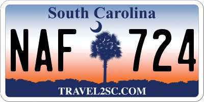 SC license plate NAF724