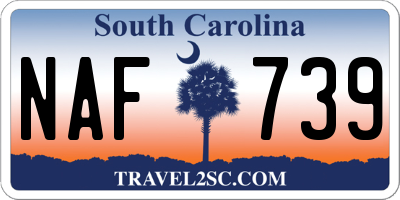 SC license plate NAF739