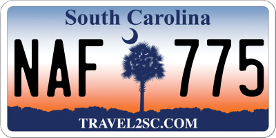 SC license plate NAF775