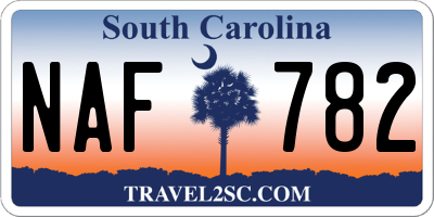 SC license plate NAF782