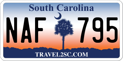 SC license plate NAF795