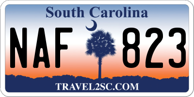 SC license plate NAF823