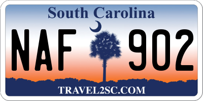 SC license plate NAF902
