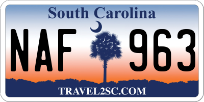 SC license plate NAF963