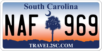 SC license plate NAF969