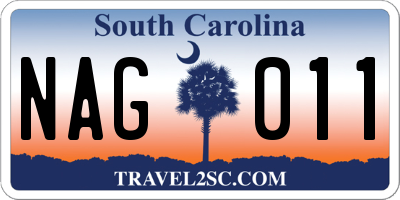 SC license plate NAG011
