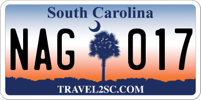 SC license plate NAG017