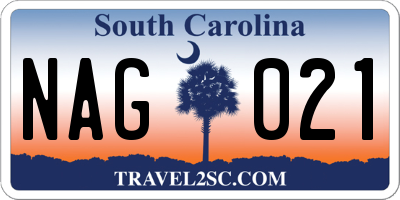 SC license plate NAG021