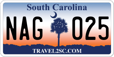 SC license plate NAG025