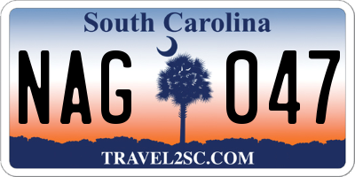 SC license plate NAG047