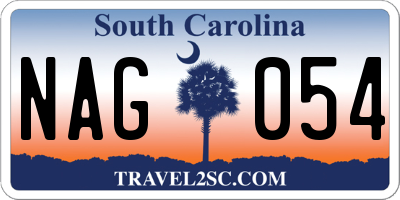 SC license plate NAG054