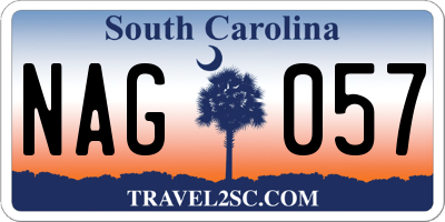 SC license plate NAG057