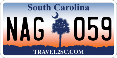 SC license plate NAG059