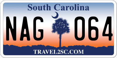 SC license plate NAG064