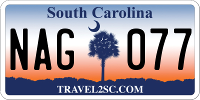 SC license plate NAG077