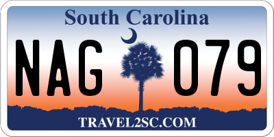 SC license plate NAG079