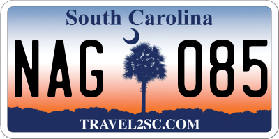 SC license plate NAG085
