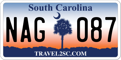SC license plate NAG087