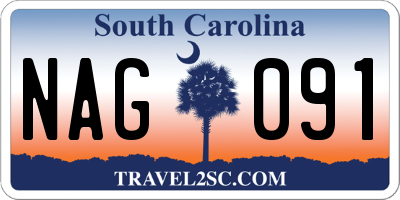 SC license plate NAG091