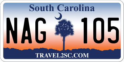 SC license plate NAG105