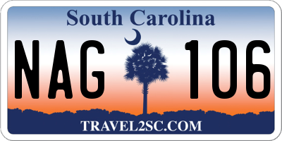 SC license plate NAG106