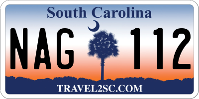 SC license plate NAG112