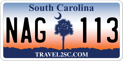 SC license plate NAG113