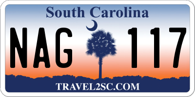 SC license plate NAG117
