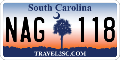 SC license plate NAG118