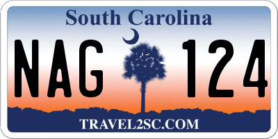 SC license plate NAG124